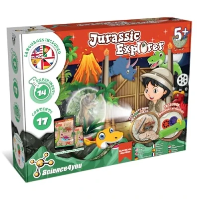 Afbeelding van Science4you Jurassic World Explorer Dinosaur Toy for Boys Girls Age 4 5 6+ Science Kit with 14+ Experiments and Crafts Kids: Egg, Figure, Volcano, Fossils Gift, 3538