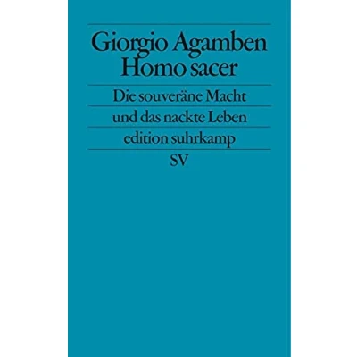 Afbeelding van Homo sacer: Die souveräne Macht und das nackte Leben: 2068