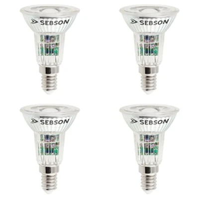 Afbeelding van SEBSON E14 LED Lamp 5W vervangt 50W 420lm Warm Wit 3000K Niet Dimbaar 46 Stralingshoek Reflector 230V Set van 4