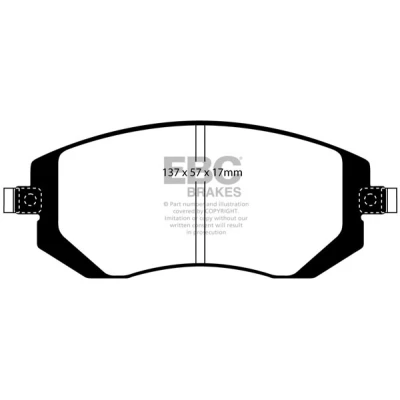 Afbeelding van Remblokkenset, schijfrem EBC BRAKES DP1661