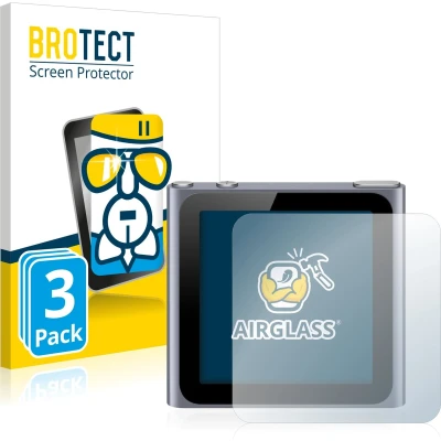 Afbeelding van BROTECT Screenprotector voor Apple iPod nano 2011 (6. Gen.) Folie Beschermfolie Beschermglas transparant (3 Stuks)