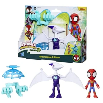 Afbeelding van Marvel Spidey and His Amazing Friends Dino Webs Ghostasaurus en Spidey, Spider Man actiefiguren