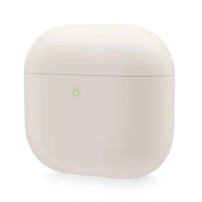 Afbeelding van elago Liquid Hybrid Hoesje Compatibel met AirPods 4 Bescherming, Driedubbele Laag Draadloos Opladen, Schokbestendig (Stone)