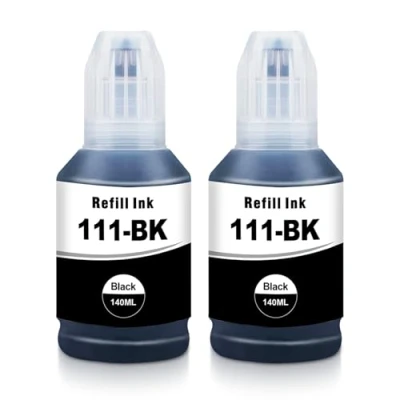 Afbeelding van B T Compatibele inktvervanging voor Epson 111 EcoTanktank inkt EcoTank ET M1100 M1120 M1140 M1170 M1180 M2120 M2140 M2170 M3170 0 M 3180 (2 stuks)