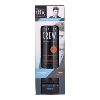 Afbeelding van American Crew Daily Shampoo &amp; Fiber Set 250+85ml