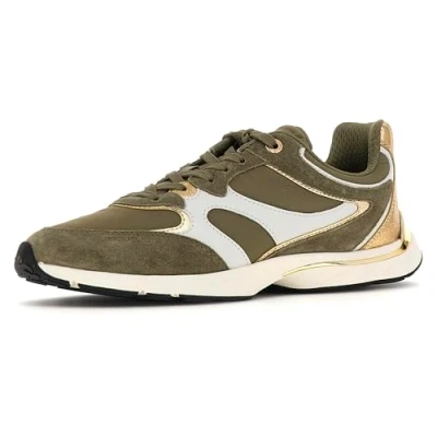 Afbeelding van Michael Kors Riley Trainer Sneakers laag, Dames, Maat: 40.5, Safari green Leer en textiel