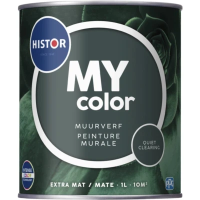 Afbeelding van histor my color muurverf extra mat quiet clearing 1 ltr