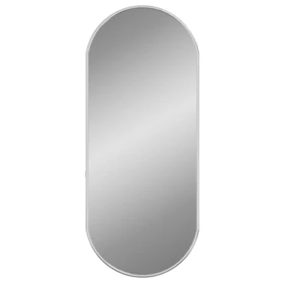 Afbeelding van Wandspiegel 60x25 cm ovaal zilverkleurig