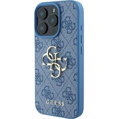 Afbeelding van Guess GUHCP16S4GMGBL iPhone 16 6.1&quot; blauw/blauw hardcase 4G groot logo