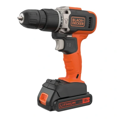 Afbeelding van BLACK+DECKER BCD003ME2K QW accu slagboormachine, 18 V, 2 x 2, 5 Ah, 45 Nm, 1400 omw/min, 21.000 snelheden, batterijen, oplader inbegrepen, levering in koffer