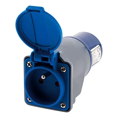 Afbeelding van Compacte adapter zonder kabel, vrouwelijk, 16 A, 2P+T, naar stekker CEE17, voor camping, nautisme? Zenitech
