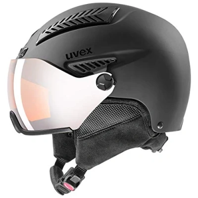Afbeelding van uvex hlmt 600 visor skihelm voor dames en heren met vizier individueel passysteem black matt 57 59 cm