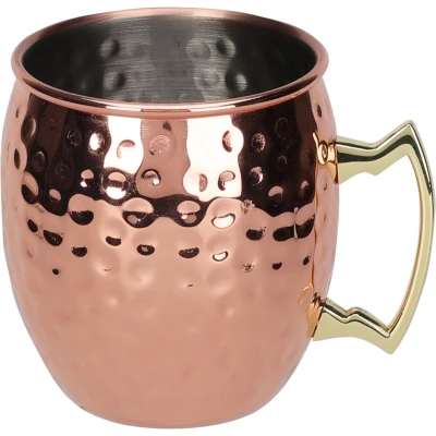 Afbeelding van Excellent Houseware Moscow Mule beker RVS koperkleurig 500 ml Cocktailglazen