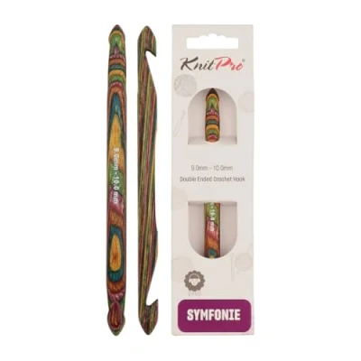 Afbeelding van KnitPro Symfonie Dubbelzijdige haaknaald hout 9.00 10.00mm