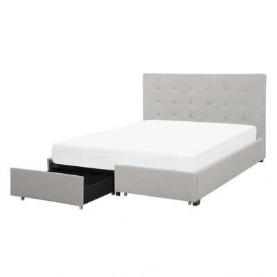 Afbeelding van ROCHELLE Bed opbergruimte Lichtgrijs 140 x 200 cm Polyester