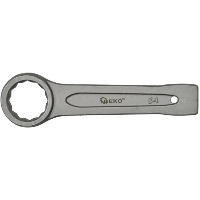 Afbeelding van GEKO Ring Slogging Steeksleutel 34mm Zware Constructie Chroom Vanadium Staal