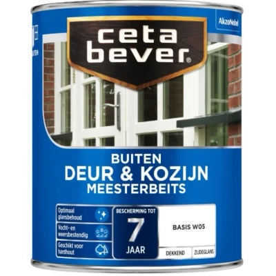 Afbeelding van CetaBever Meesterbeits Deur &amp; Kozijn Dekkend Lak 1 liter Mengbaar
