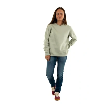 Afbeelding van Tommy Jeans FLAG CREW Sweater, Dames, Maat: 32, Misty sage