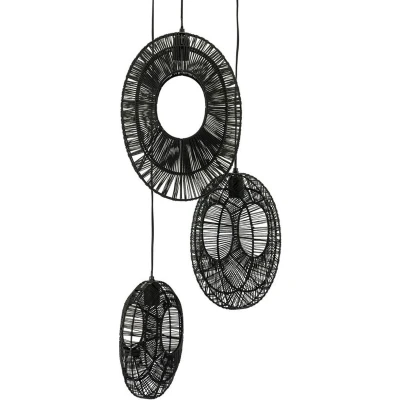 Afbeelding van By Boo Hanglamp Ovo Cluster Round Zwart