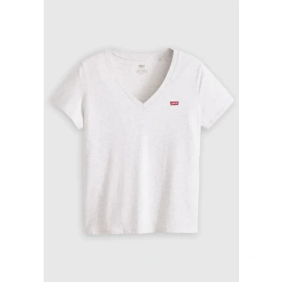 Afbeelding van Levi&#039;s THE Perfect TEE Vneck Tshirt basic, Dames, Maat: XS, Orbit heather gray
