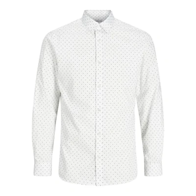 Afbeelding van Jack &amp; Jones Jjjoe Print Shirt Zakelijk overhemd, Heren, Maat: Small, White/ditsy