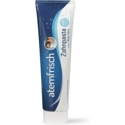 Afbeelding van Atemfrisch tandpasta Tegen slechte adem Met aloe vera Actieve zuurstof 50% minder plastic xylitol, fluoride en zink.