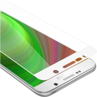 Afbeelding van Cadorabo Screenprotector geschikt voor Samsung Galaxy NOTE 5 Volledig scherm pantserfolie Beschermfolie in TRANSPARANT met WIT Gehard (Tempered) display beschermglas 9H hardheid 3D Touch