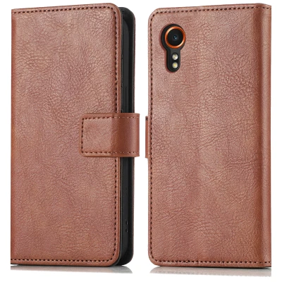 Afbeelding van Samsung Galaxy Xcover 7 Hoesje Kunstleder iMoshion Bookcase Bruin Telefoonhoesje