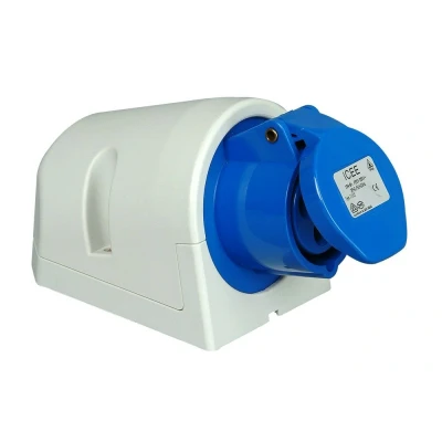 Afbeelding van Kopp CEE wandcontactdoos IP44 3P 16A 250V blauw