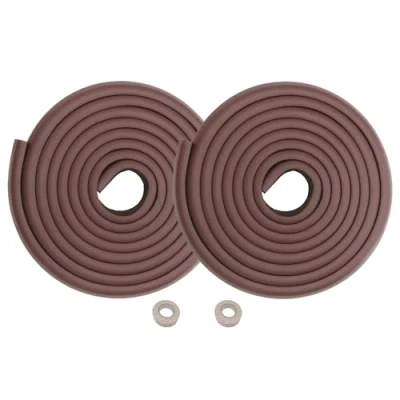 Afbeelding van HIMRY KXD7000 randbescherming, L vorm, randbescherming van schuim, veiligheid voor je kinderen, hoekbescherming, extra dikke randen, 2 x 5 m, bruin