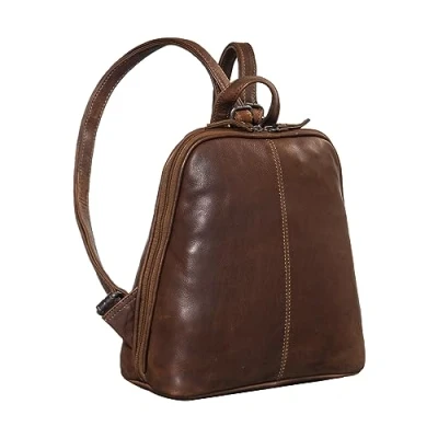 Afbeelding van STILORD &#039;Calla&#039; Lederen Rugzak Dames Kleine Elegante Vrouwen Echt Leer City Vintage Backpack Moderne Leren Tas Klein Dagrugzak Rugzaktassen, Kleur:sila bruin