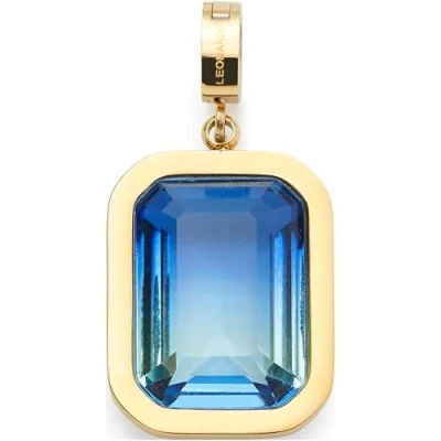 Afbeelding van JEWELS BY LEONARDO Hanger Clip &amp; Mix Priska Kettinghanger van goudkleurig Roestvrij staal gefacetteerde stokbrood steen sieraden cadeau voor vrouwen 024967, 3,4 cm, staal, Geen