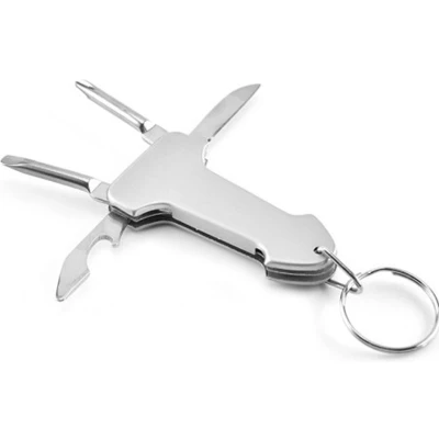 Afbeelding van 5 in 1 Multipocket Tool I Functies RVS Multitool Sleutelhanger Survival
