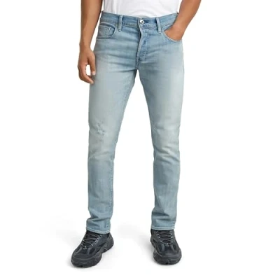 Afbeelding van G Star Raw 3301 Slim Jeans heren,Blauw (Sun Faded Mirage Blue 51001 d498 g316),29W / 34L
