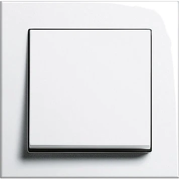 Afbeelding van GIRA Serie E2 complete sets zuiver wit glanzend (1 x wissel tuimelschakelaar, 1 frame vak, tuimel)