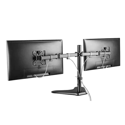 Afbeelding van Proper Dual Arm Cantilever Vrijstaande Bureauhouder voor 13&quot;, 19&quot;, 21&quot;, 23&quot;, 24&quot;, 27&quot; &amp; 32&quot; Monitor Zwart
