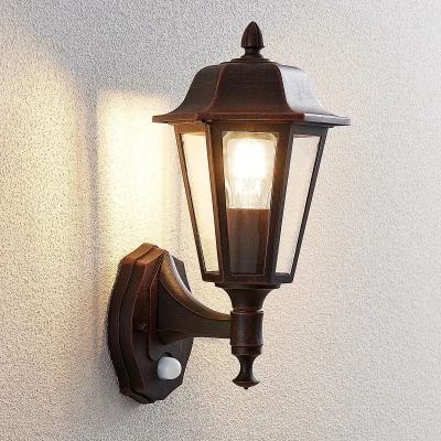 Afbeelding van Lindby Buitenwandlamp Noor met bewegingsmelder