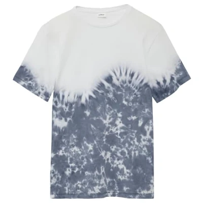 Afbeelding van s.Oliver MIT Batikmuster UND ÜBERSCHNITTENEN Schultern Tshirt print voor kinderen, Maat: 134/140, Hellblau