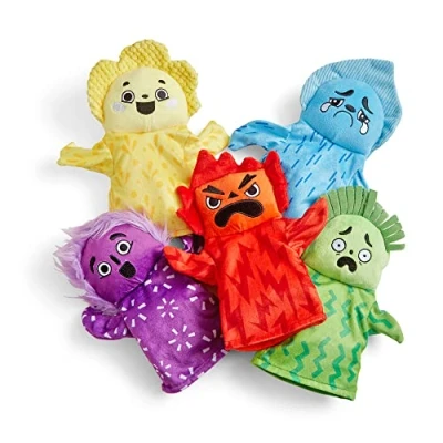 Afbeelding van Learning Resources Feelings Family handpoppenset, handpoppen voor kinderen, leren over gevoelens, met 5 emoties: blij, verdrietig, verrast, boos en bang