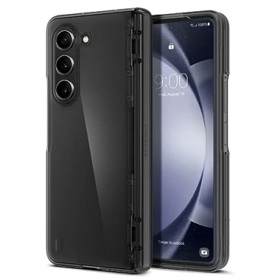 Afbeelding van Samsung Galaxy Z Fold 5 Hoesje Kunststof Spigen Backcover/Hardcase Donkergrijs Telefoonhoesje