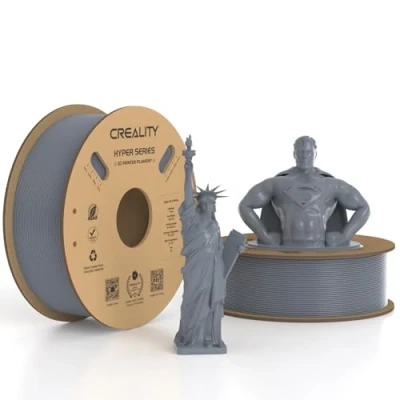 Afbeelding van Creality Official Hyper PLA Filament 1.75 mm, 3D Printer voor Hoge Snelheid Printen 30 600 mm/s, Maatnauwkeurigheid +/ 0.03mm, 1 KG (2.2 lbs)/Spoel (Grijs &amp; Grijs) 2 pack
