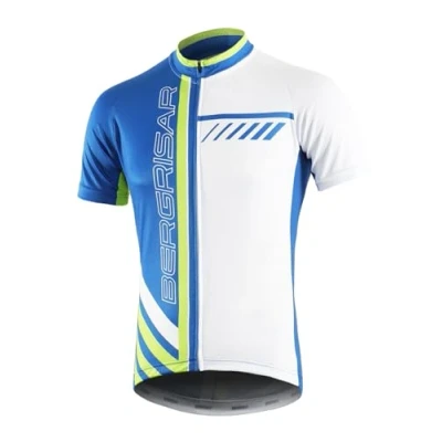 Afbeelding van BERGRISAR Heren Fietsshirts Korte Mouwen Fietsen Jersey Lichtgewicht Ademende,8002 blauw,XL
