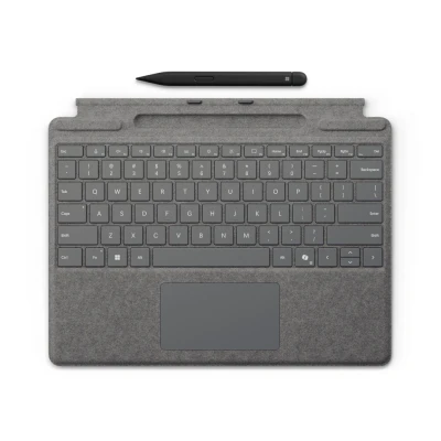 Afbeelding van Microsoft Surface Pro Keyboard + Slim Pen QWERTY Scandinavisch Cover port Platina