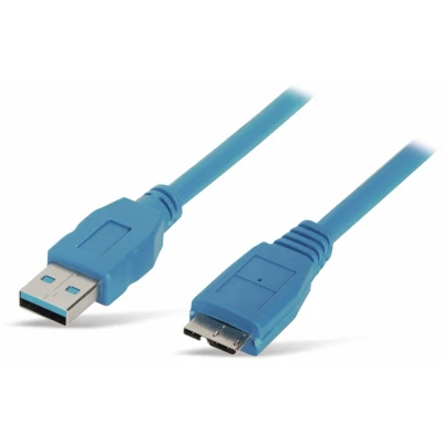 Afbeelding van USB Micro naar A kabel USB3.0 tot 2A / blauw 1,8 meter