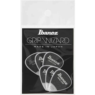 Afbeelding van Ibanez PPA14MSGWH Grip Wizard Series Sand plectrumset 6 pack teardrop wit medium
