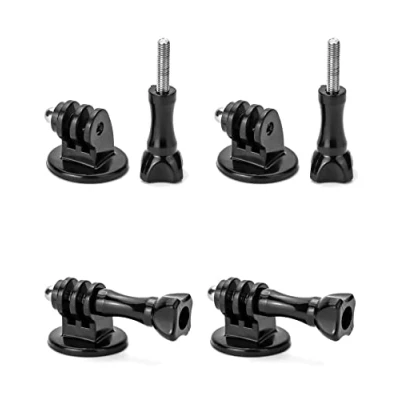 Afbeelding van QWORK® 4x statiefadapter met duimschroeven, compatibel GoPro Session, Fusion, Hero, Max, DJI Osmo, SJCAM, Xiaoyi camera&#039;s