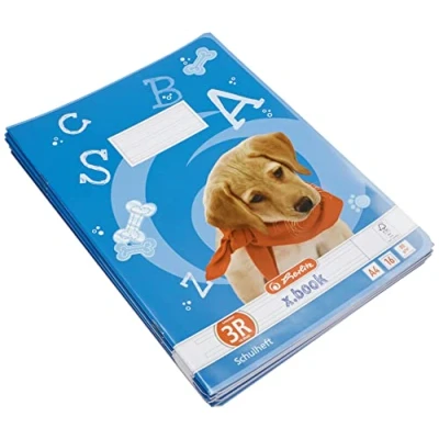 Afbeelding van Herlitz 11338316 schoolschrift (A4 liniatuur 03 met rand) 16 vellen, verpakking van 10