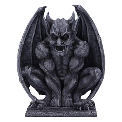 Afbeelding van Nemesis Now Adalward donkerzwart grotesk waterspuwerbeeldje 26 cm, hars, zwart, vakkundig vervaardigd Gargoyle, gotische geschenkware, gegoten in de fijnste zorgvuldig handgeschilderd