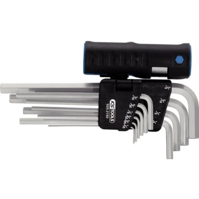 Afbeelding van KS Tools, Inbussleutel, 3 in 1 haakse steeksleutelset lang