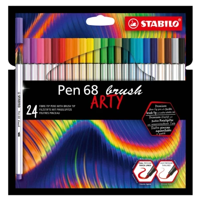 Afbeelding van Brushstift STABILO Pen 568/24 Arty assorti set à 24 stuks